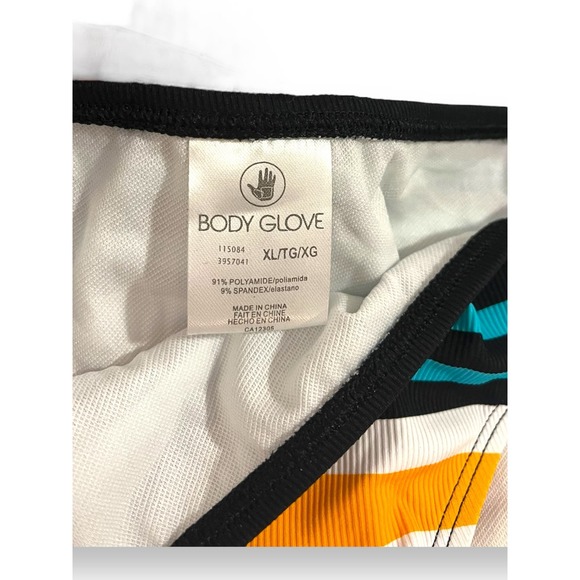 Body Glove Coral Reef Flirty Surf Rider Bikini Bottom | Sz XL, Black Multi - Picture 7 of 10